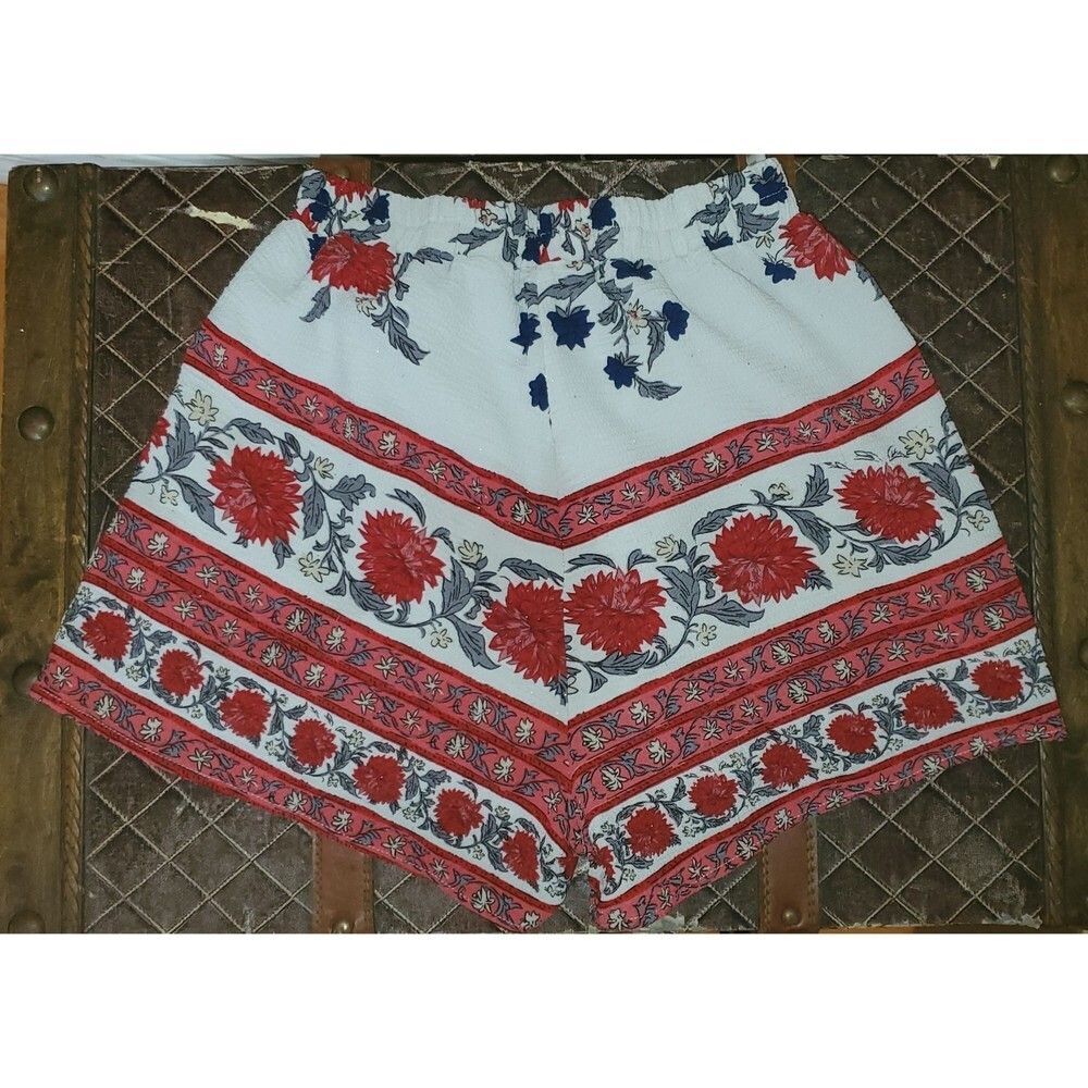 Papaya Floral Girls Small Swim Shorts